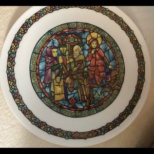 Third Issue of Noel Vitrail "No Room at the Inn" by D'Arceau Limoges Christmas.